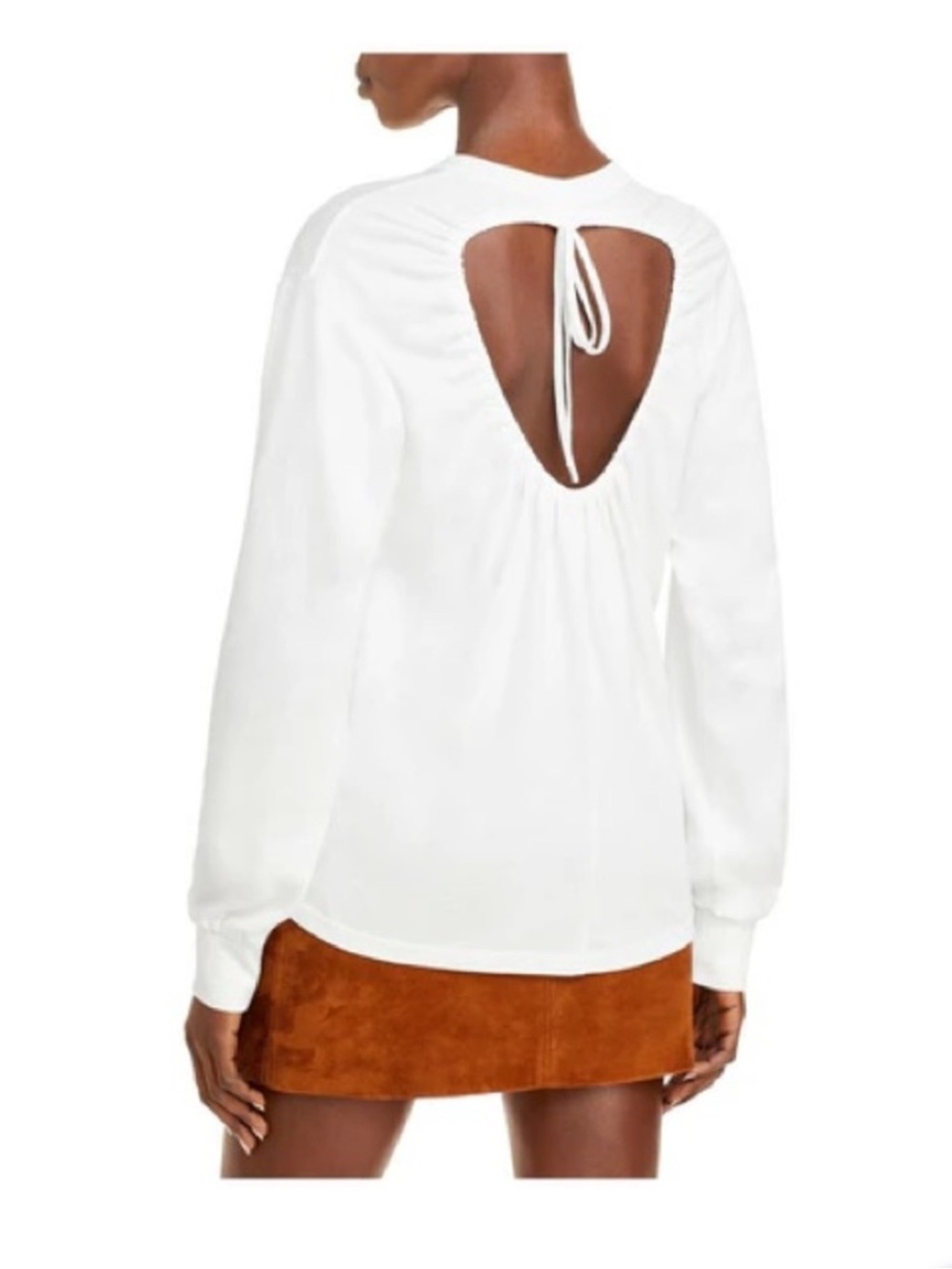 A.L.C. Marco Open Back White Cotton Pullover Top Size XL MSRP $175